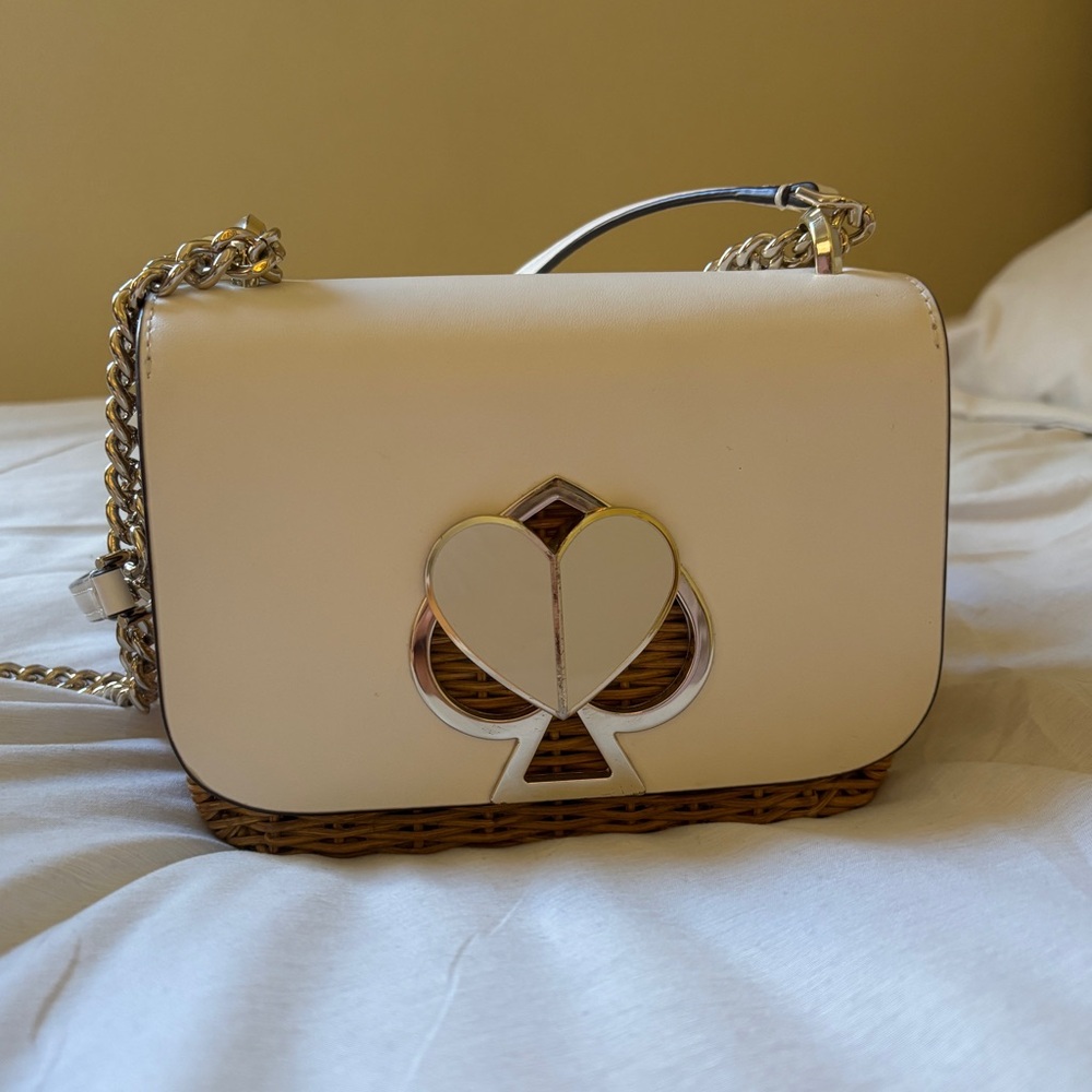 ♠️ Kate Spade ♠️ Nicola Turnlock Wicker Crossbody Bag